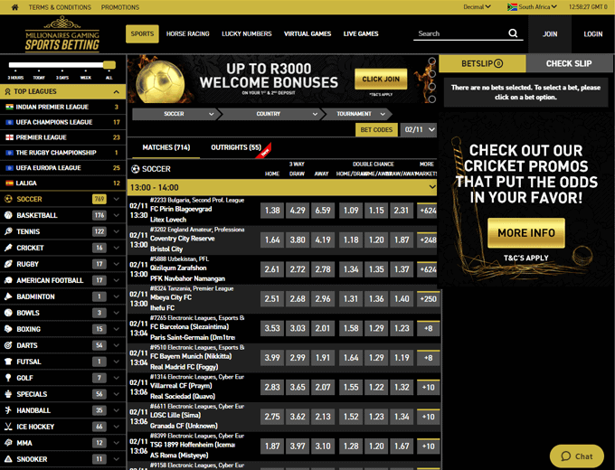 Millionaires Gaming Sports Betting review