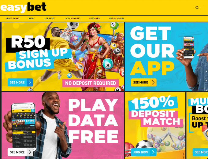 Easybet homepage