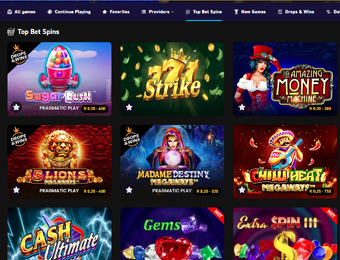 FirstBet Slot Home Page Bet and Win