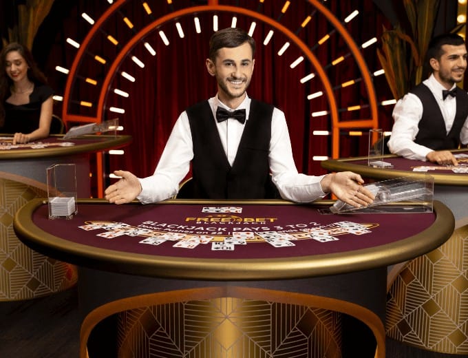 Free Bet Blackjack Male dealer