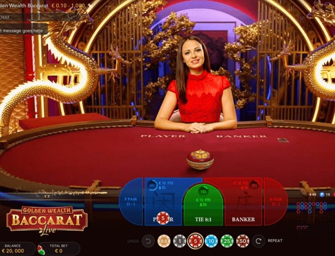 Golden Wealth Baccarat table