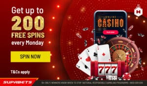 Supabets Free Spins Monday