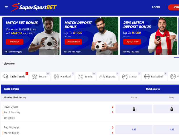 Supersportbet homepage