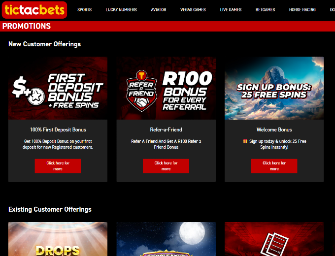 TicTacBets Promotions bet and win 