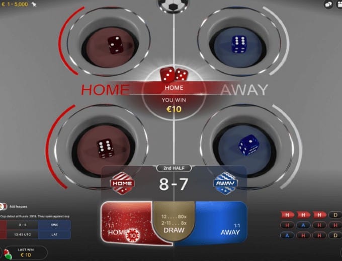 football studio dice score